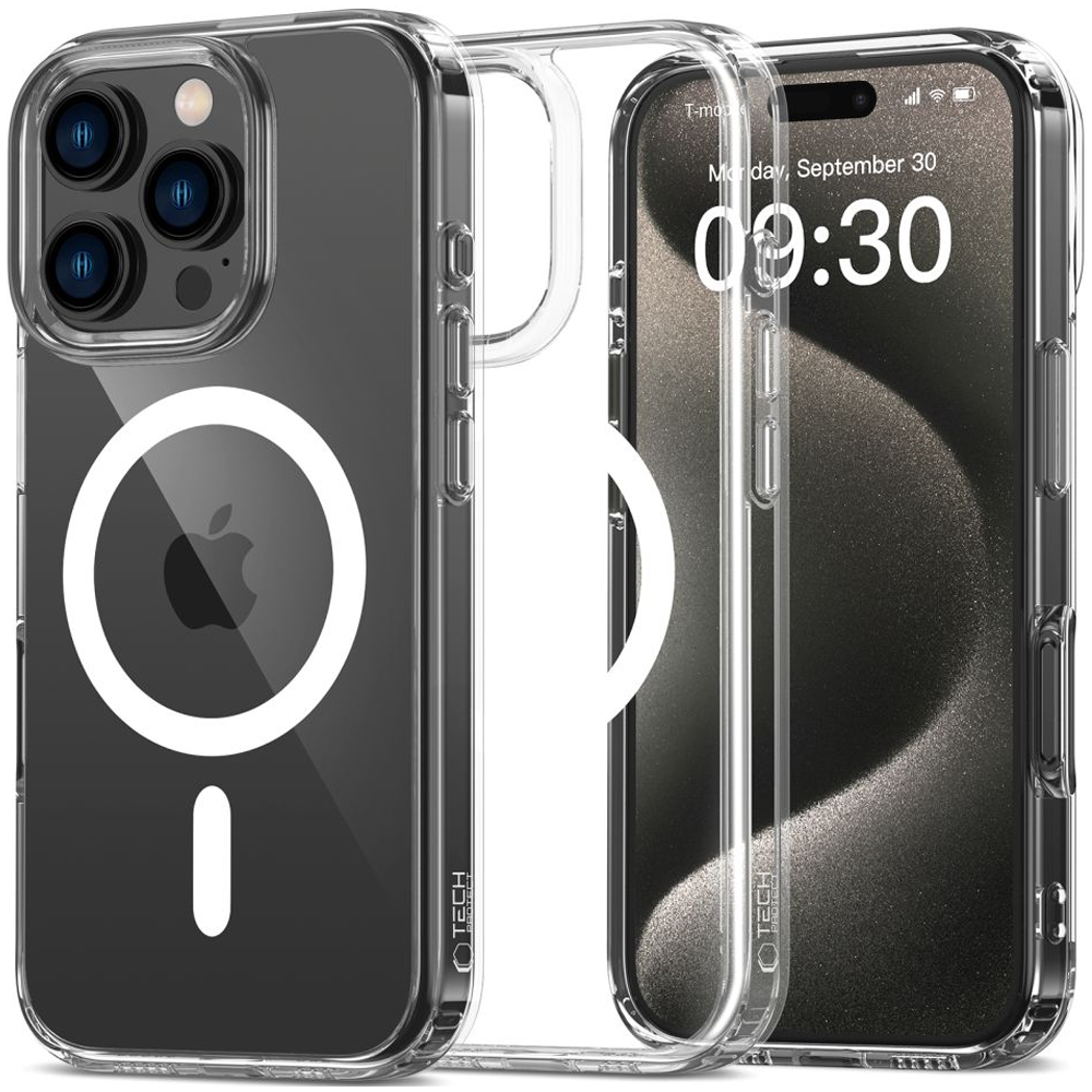 Tech-Protect FlexAir Hybrid MagSafe Case for iPhone 16 Pro - Clear (Apple iPhone 16 Pro), Smartphone Hülle, Transparent - Bild 2