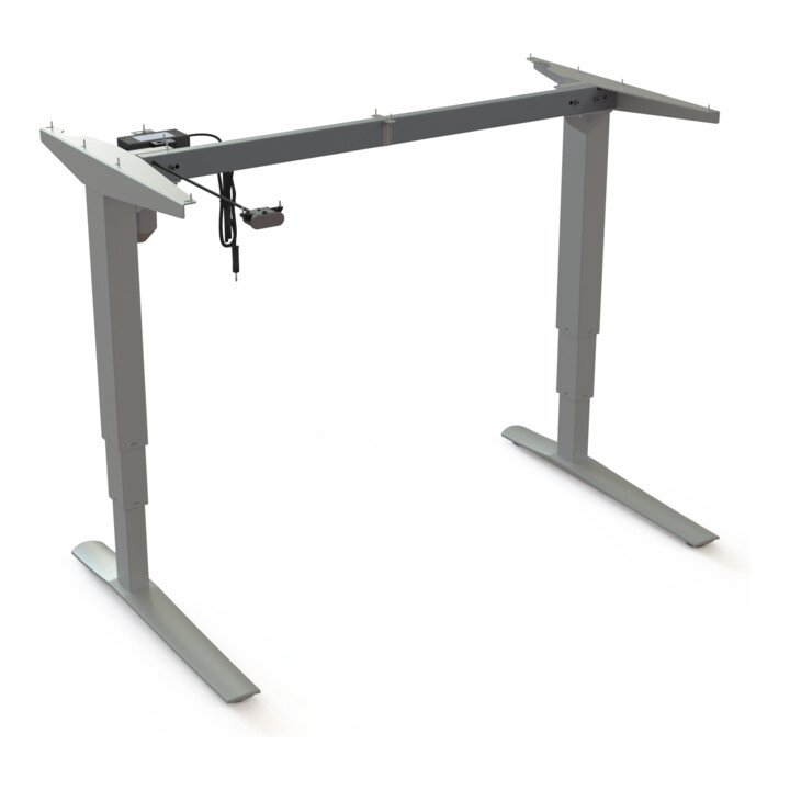 Châssis électrique réglable en hauteur, acier, plateau 120 x 80 cm, 100 kg