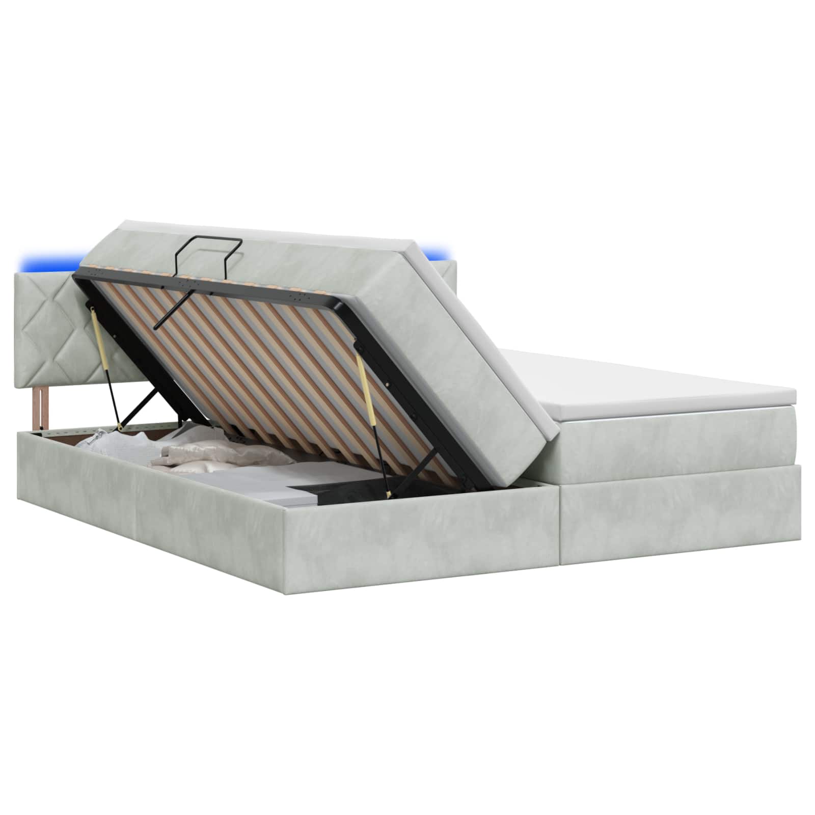 Vidaxl Grau Bett, Aufbewahrungsbett (180 X 200 Cm) - Image 2