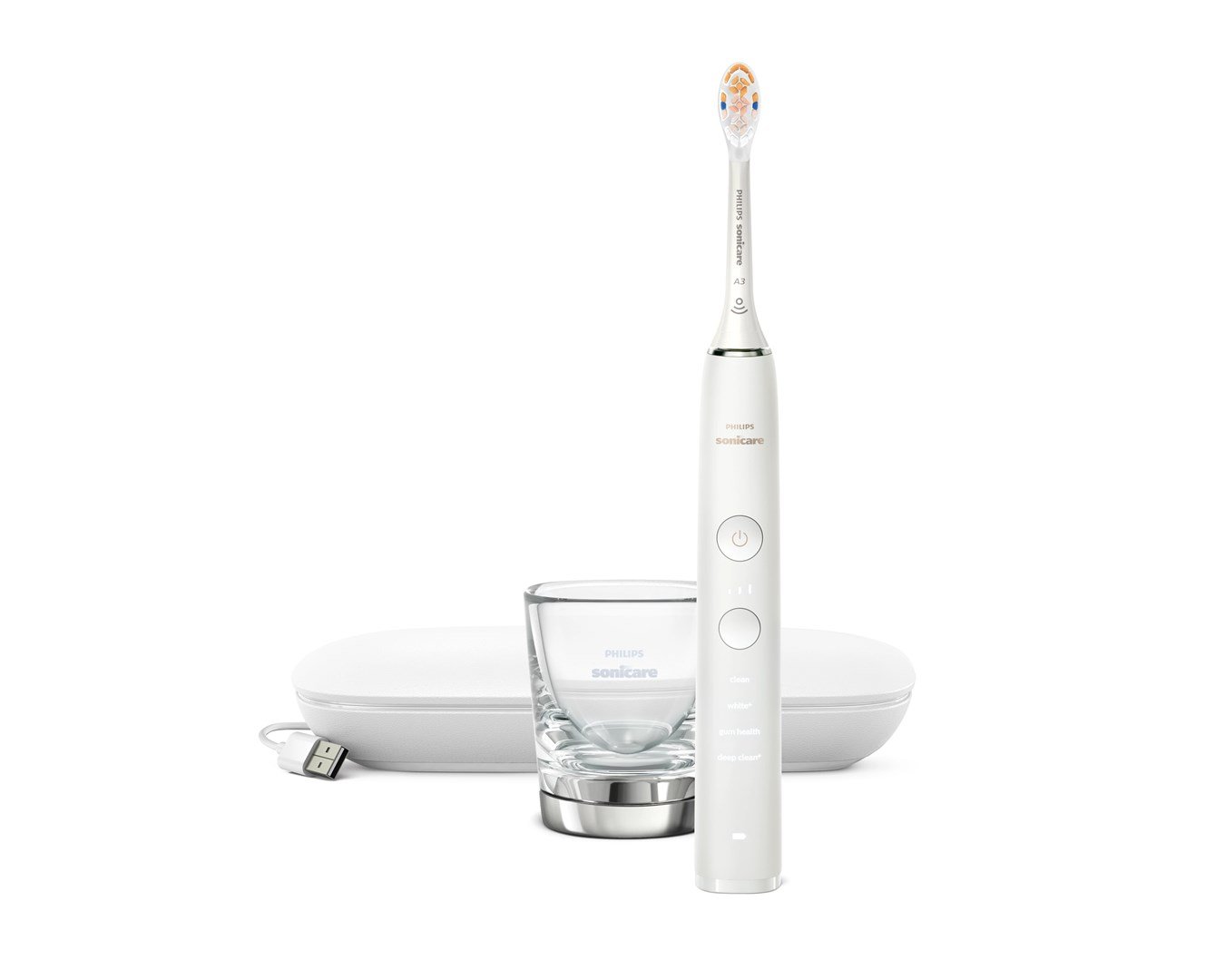 Philips Sonicare Weiss Elektrische Zahnbürste, Diamondclean 9000 - Bild 3