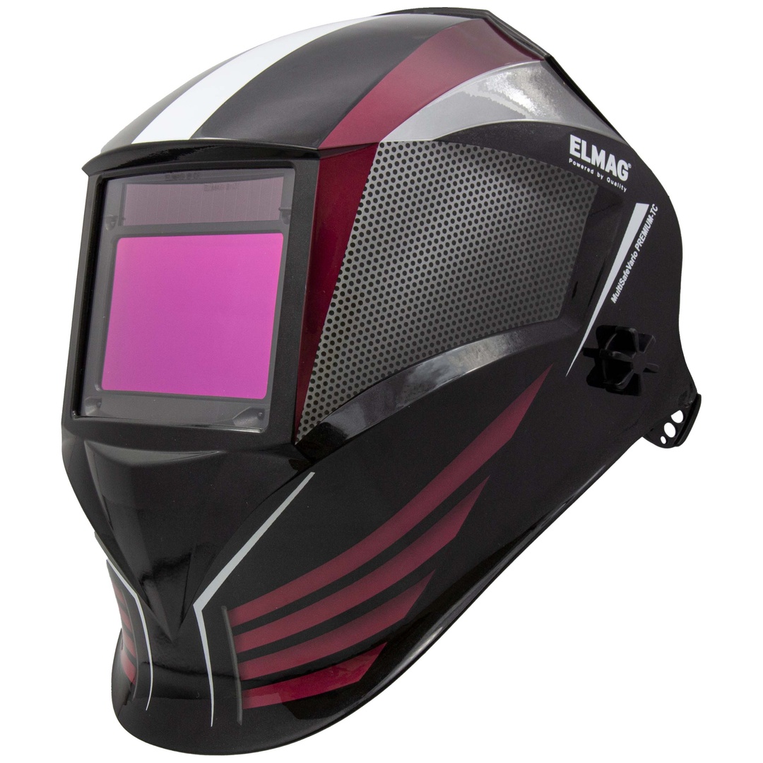 Elmag Schwarz Automatik-Kopfschweißschirm Premium-Tc Multisafevario, Din 4/4-8 & 9-13