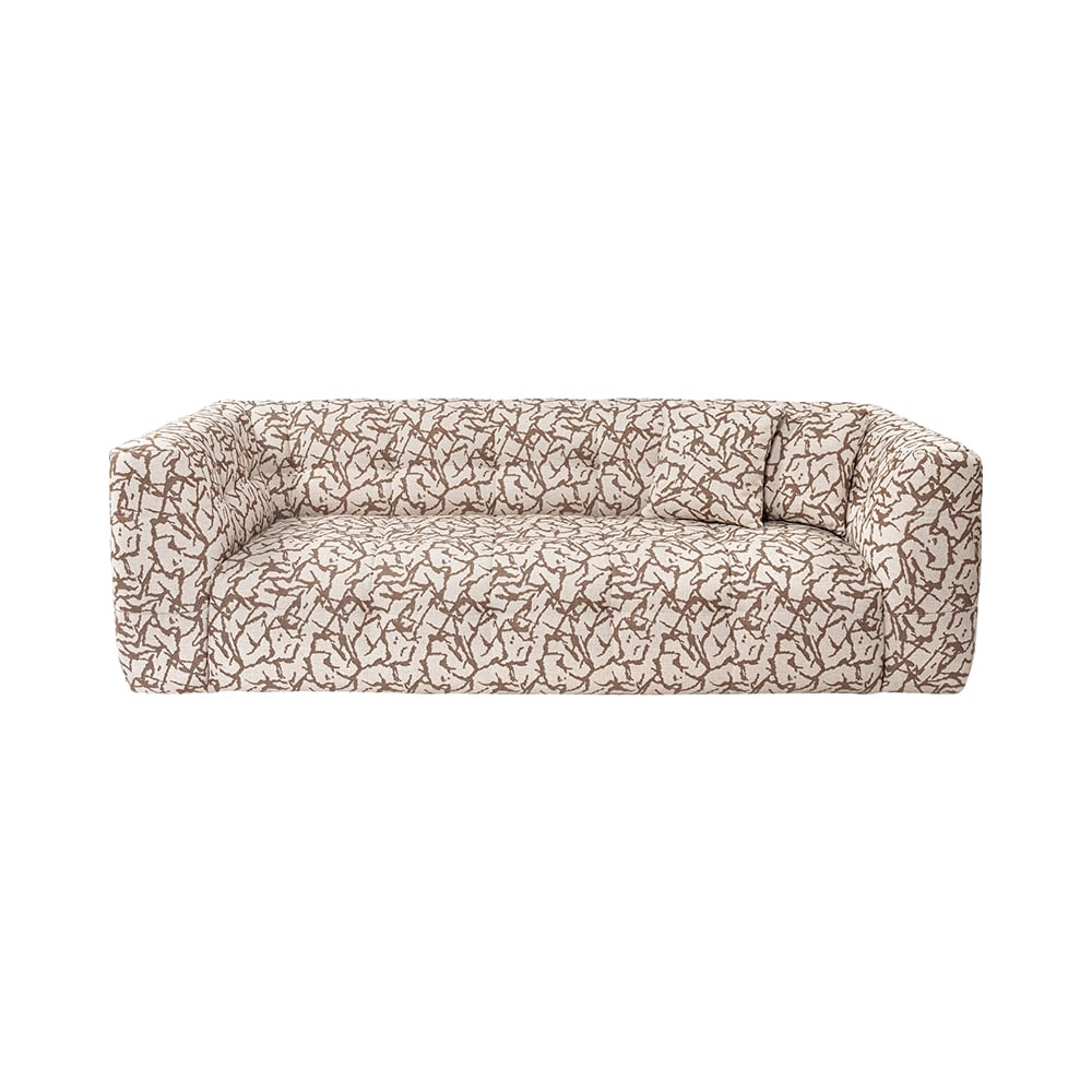 Ahd Amazing Home Design Sofa 3-Sitzer Modern In Gemustertem Stoff Mit Kissen 235Cm Cady 3 8684282105275