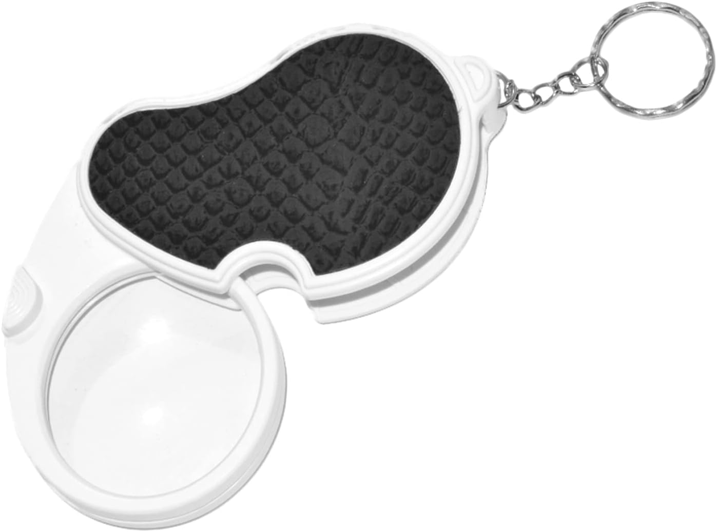 Loupe de poche pliable 5x avec éclairage LED, poignée antidérapante, format porte-clés