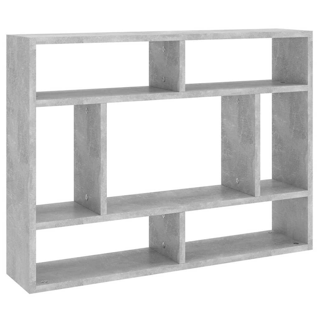 Vidaxl Grau Wandregal Beton 75X16x55 Cm Holzwerkstoff