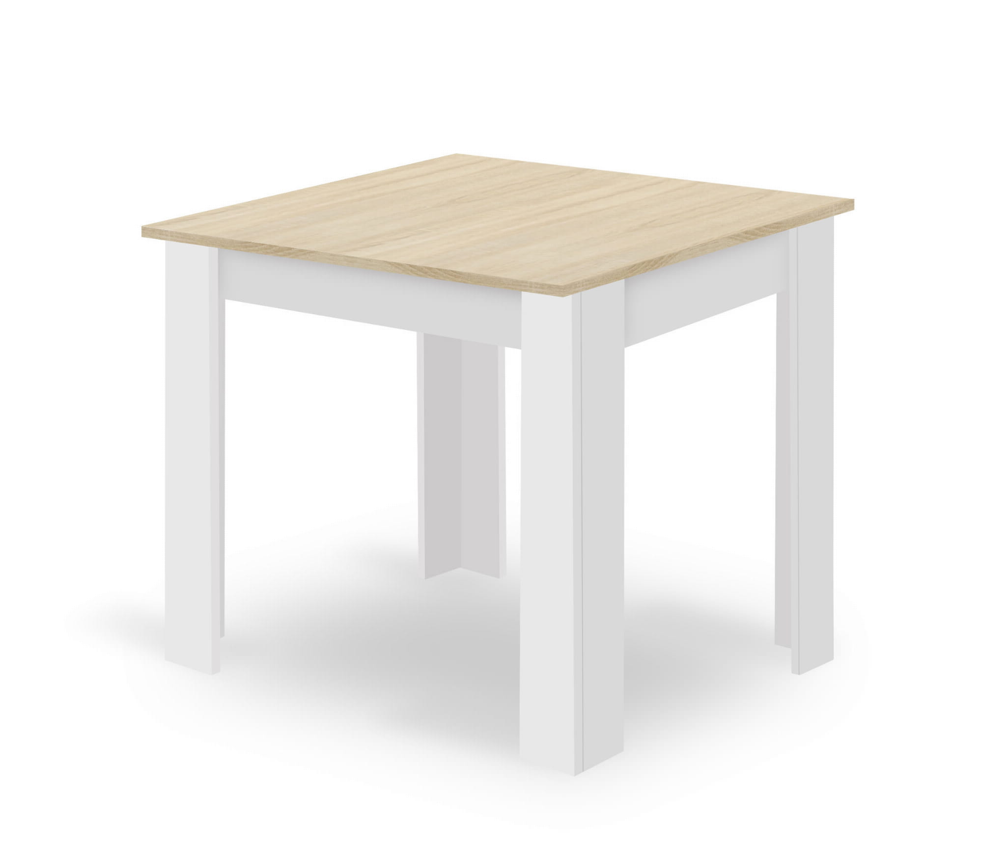 Table Np 80x80 Chêne Sonoma + Blanc