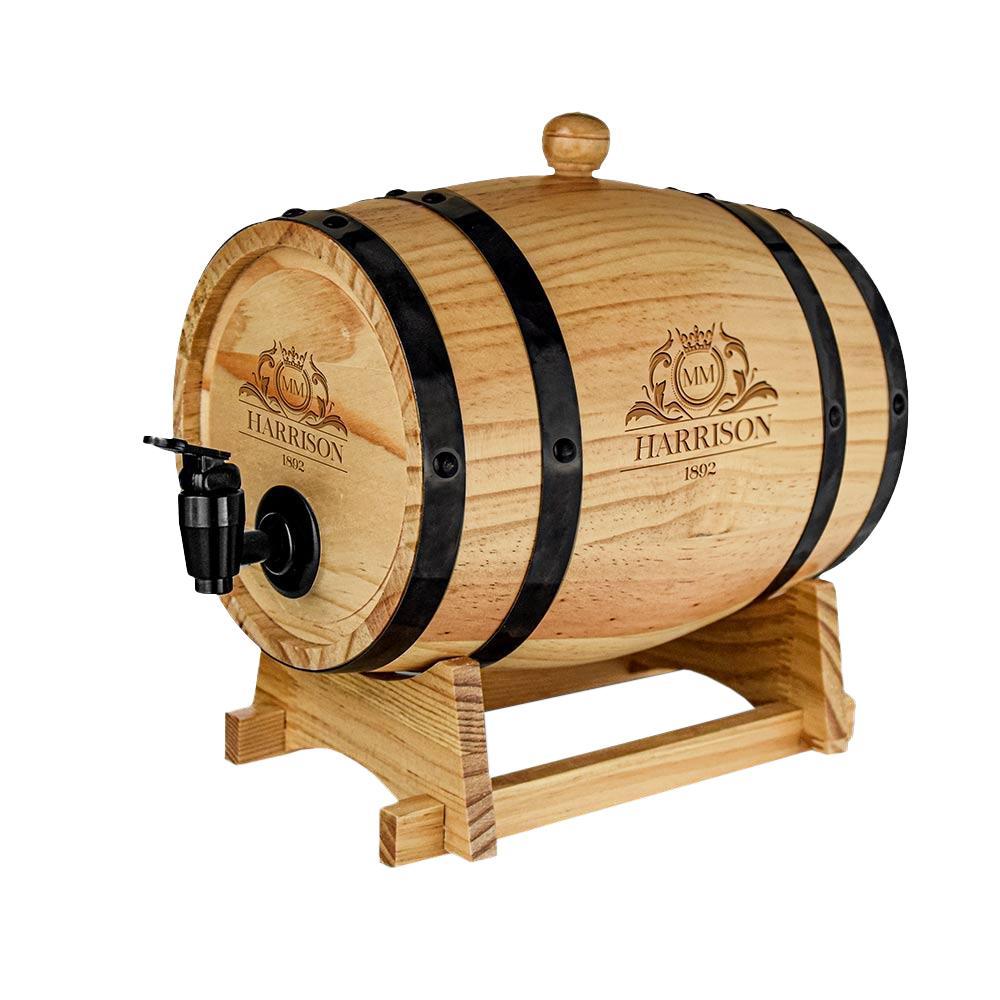 Braun Northix Holzfass 3 Liter Für Wein Und Whisky - Bild 6