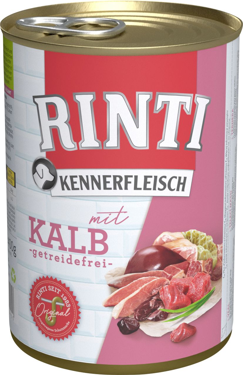 RINTI Kennerfleisch - RINTI 400g Dose - Kalb Hundefutter Nass - Bild 10