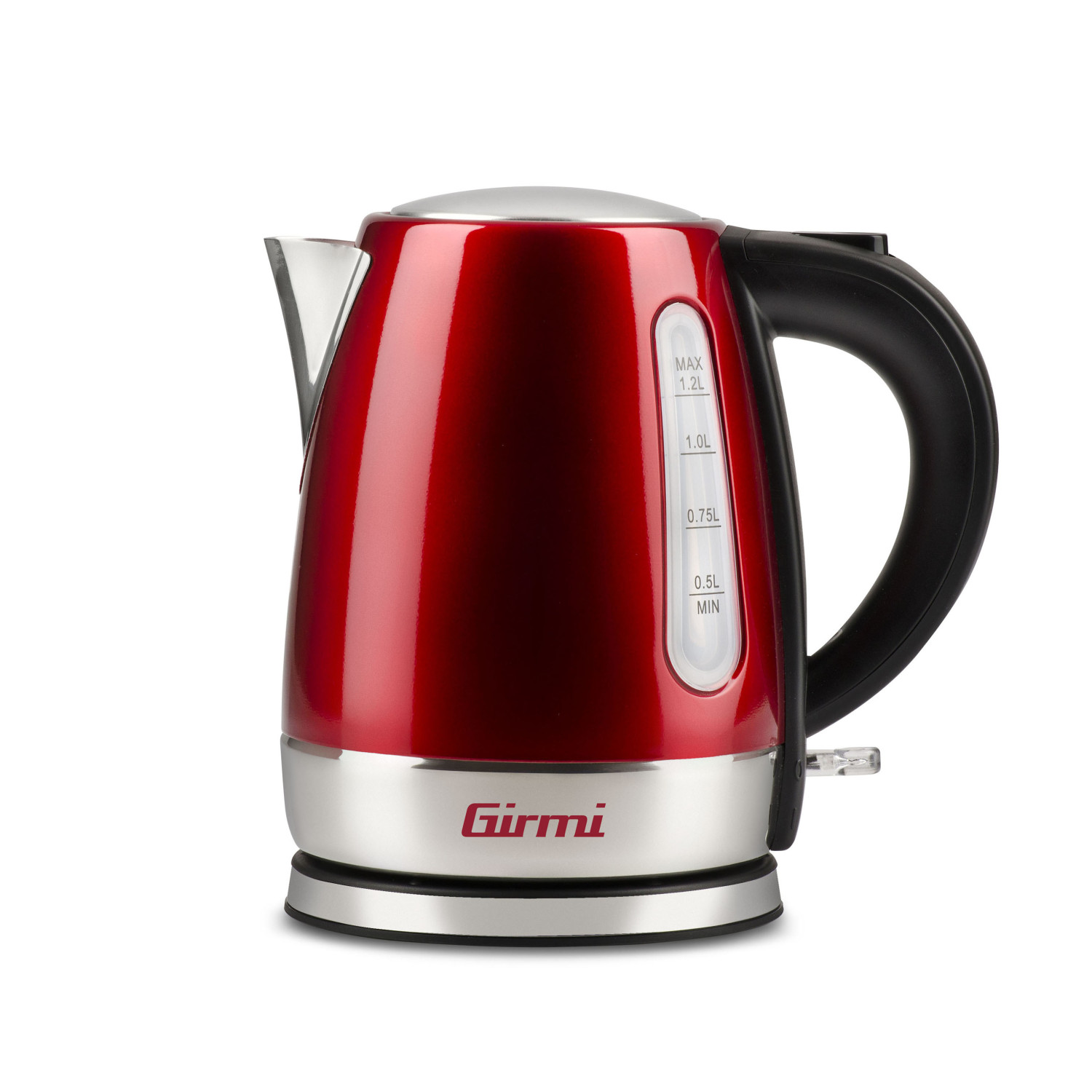 Girmi Bl32 kabelloser Wasserkocher aus Edelstahl, 1,2 l, 1630 W, Rot - Bild 3