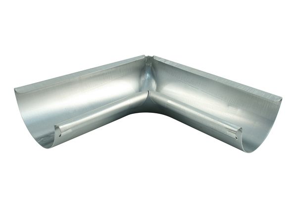 Marley - Rinnenwinkel Nw 125 Mm, Innenecke, 90°, Halbrund, Titan-zink Halbrunde Dachrinnen Verzinkt