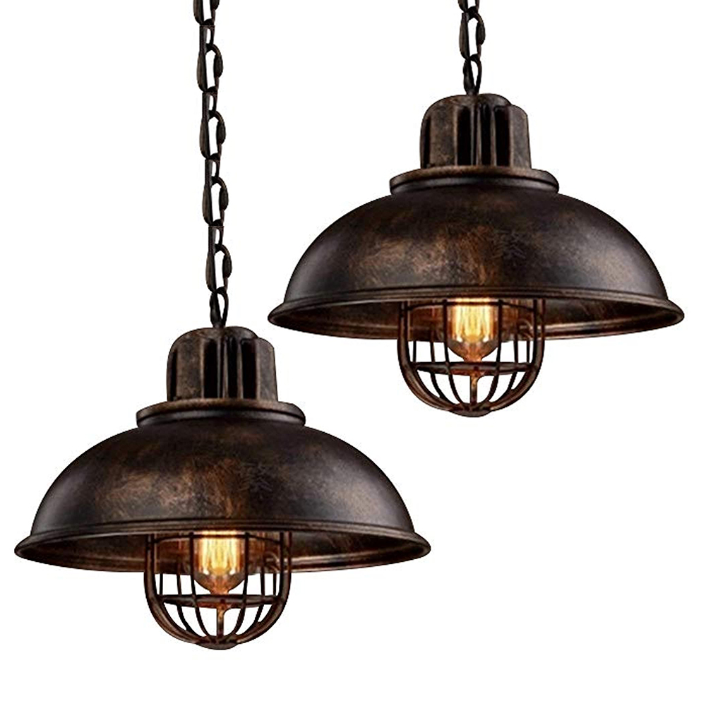 Axhup - Rétro Vintage Lustre Suspension Industrielle E27 33cm