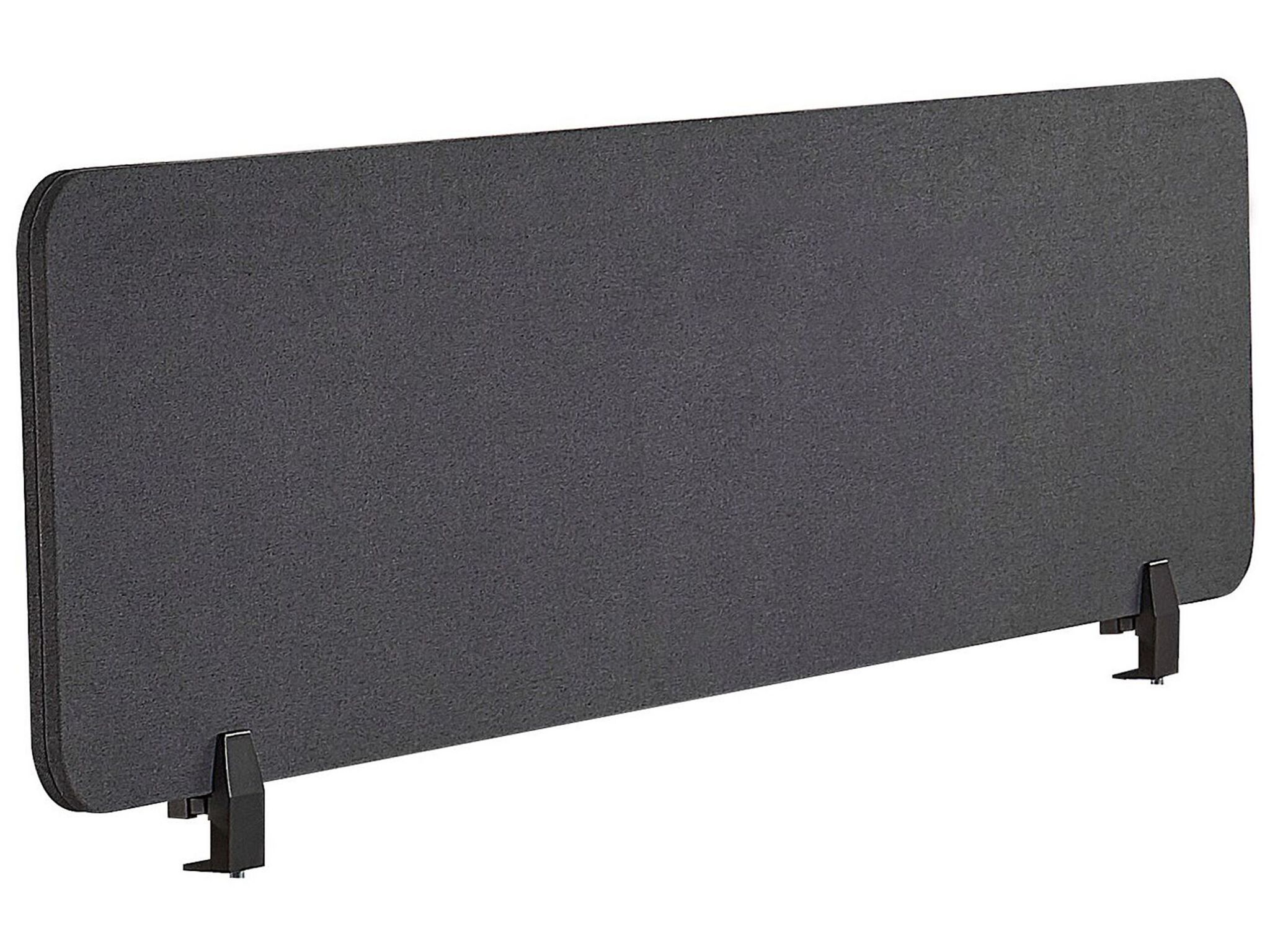 Beliani Schreibtischtrennwand Dunkelgrau 160 X 40 Cm Wally
