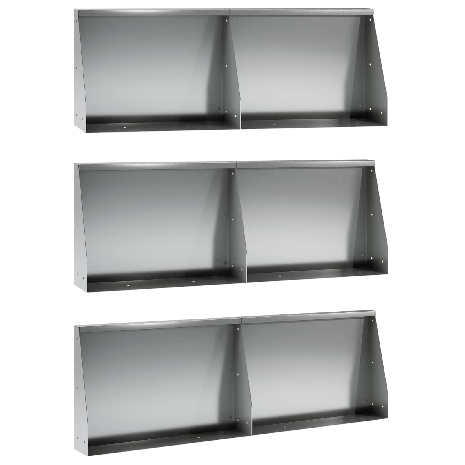 Vidaxl Stützmauer 6 Stk. 60 X 12 X 40 Cm Verzinkter Stahl Silber 8721452888184 - Image 2