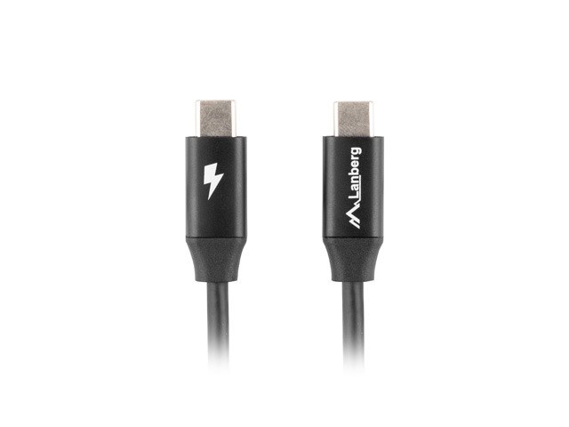 Lanberg Schwarz - Kabel Usb 2.0 Stecker/Usb C Stecker Quick Charge 4.0 1.8M