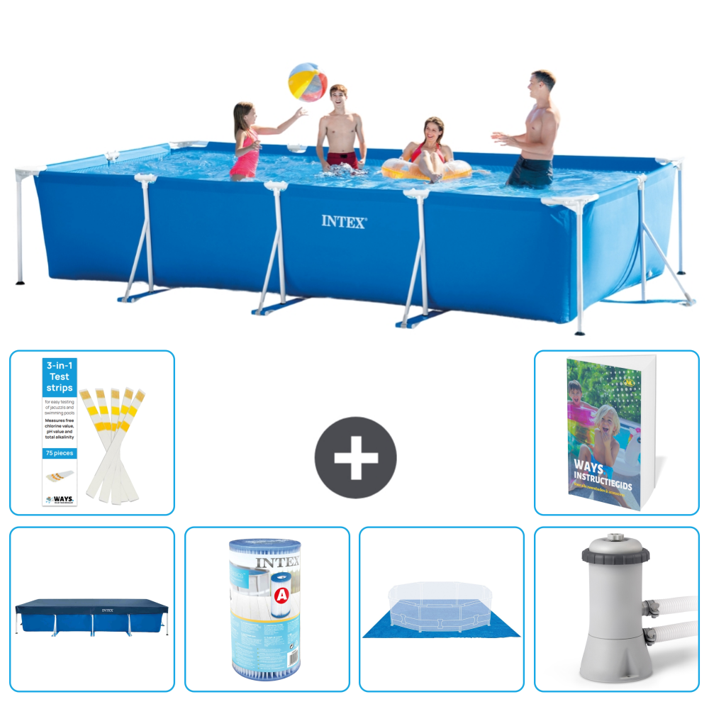 Intex Rechteckiger Frame Pool - 450x220x84 Cm - 7-teilig S167
