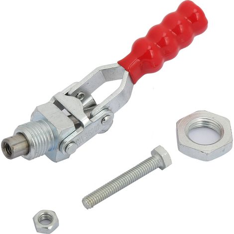 Étau à bascule à cliquet galvanisé, serrage rapide pousser-tirer, force 100 kg, course 20 mm, vis M16