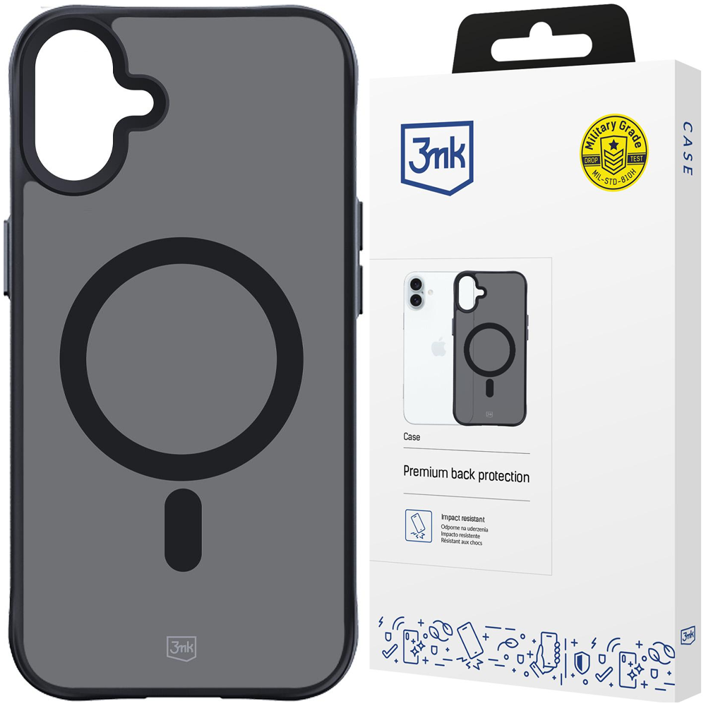 Oem Beige Apple Iphone 16 Plus - 3Mk Smoke Magcase