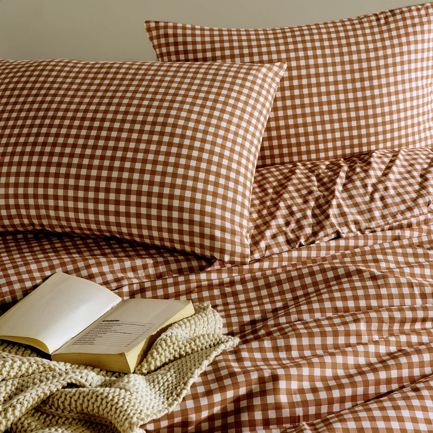 Terre De Nuit - Parure De Lit Vichy 260x240 Marron