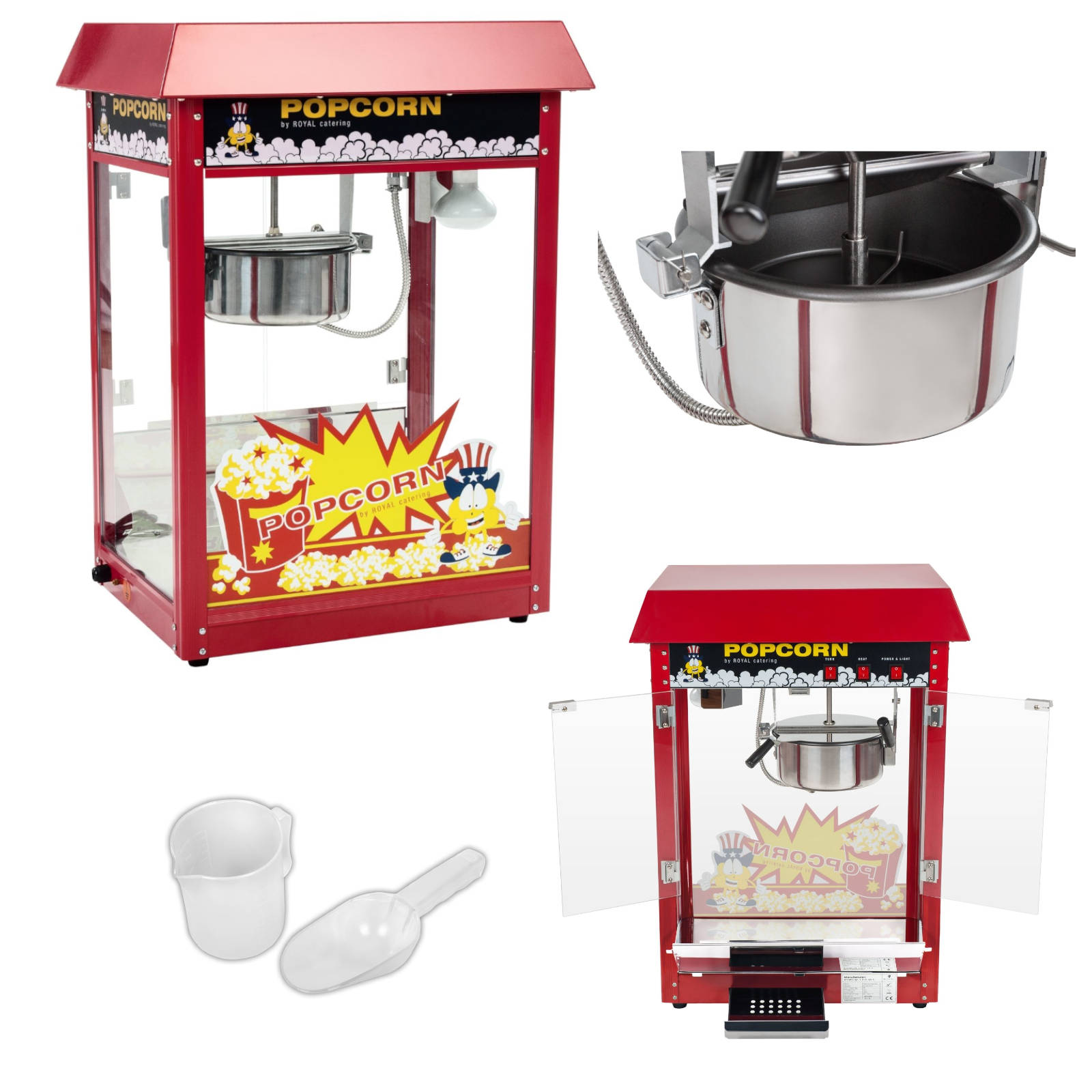 Royal Catering Rot Popcornmaschine, Fun Kitchen, - Bild 5