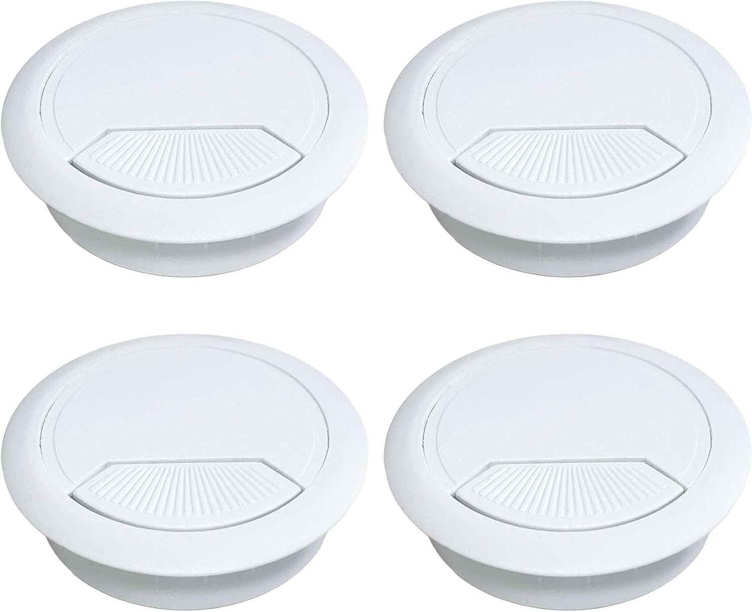 Ccykxa 4er-set Kabeldurchführungen Für Den Schreibtisch, Kabelabdeckung Für Den Schreibtisch, Bohrdurchmesser 60 Mm, Runde Kabeldurchführungen Für Heimtische, Schreibtische Und Arbeitsplatten