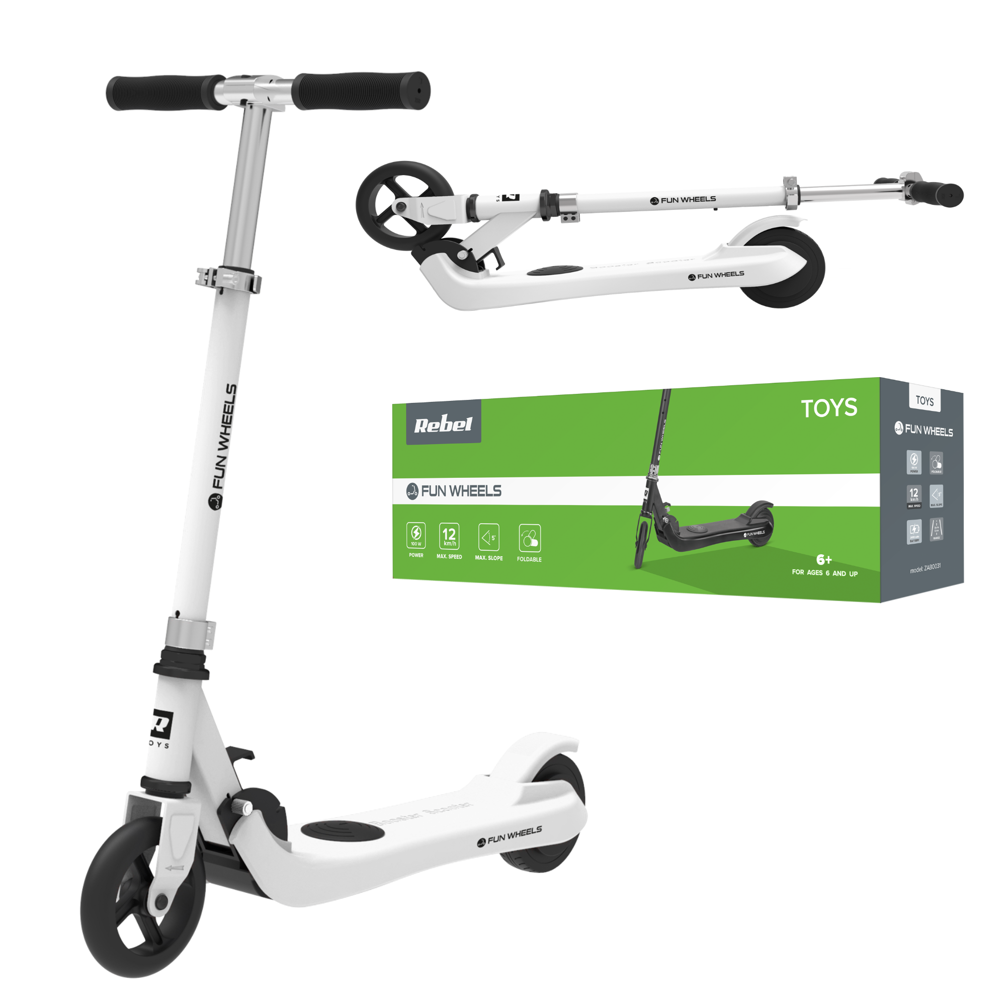 Mobili Rebecca Elektroroller Für Kinder, 12 Km/H, 50 Kg, Rebel