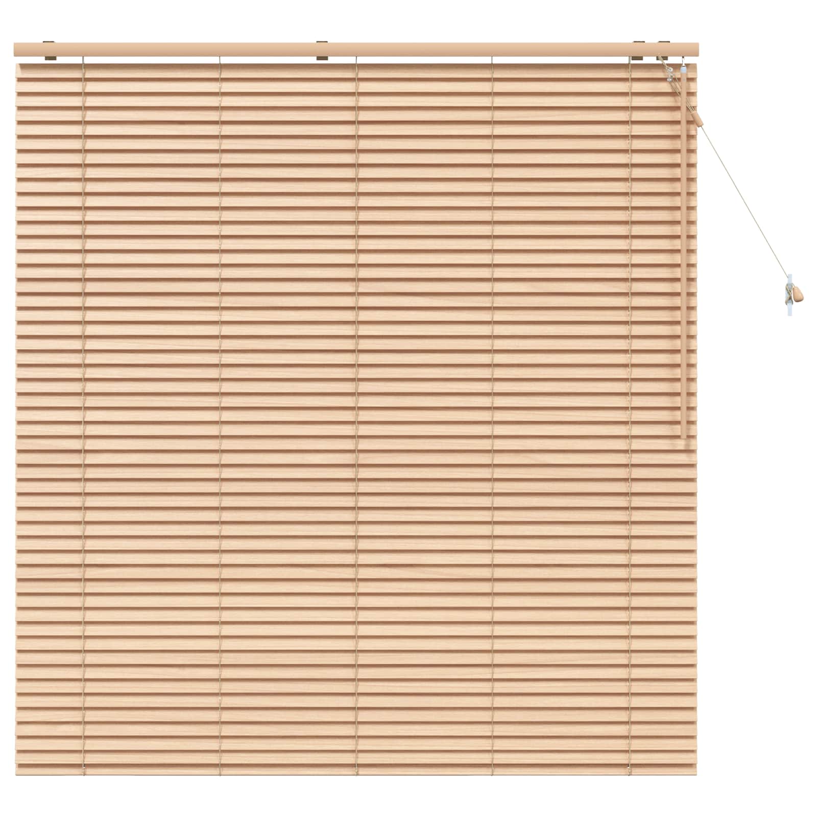 Vidaxl Braun Venetian Blind Oak Look 155 X 160 Cm 35 Mm Solid Paulownia Wood