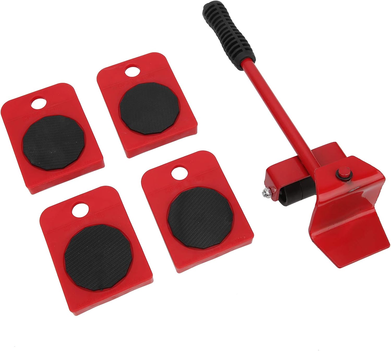 Monte-meubles roulant en ABS et acier inoxydable, 150 kg, lot de 4 avec barre de démontage