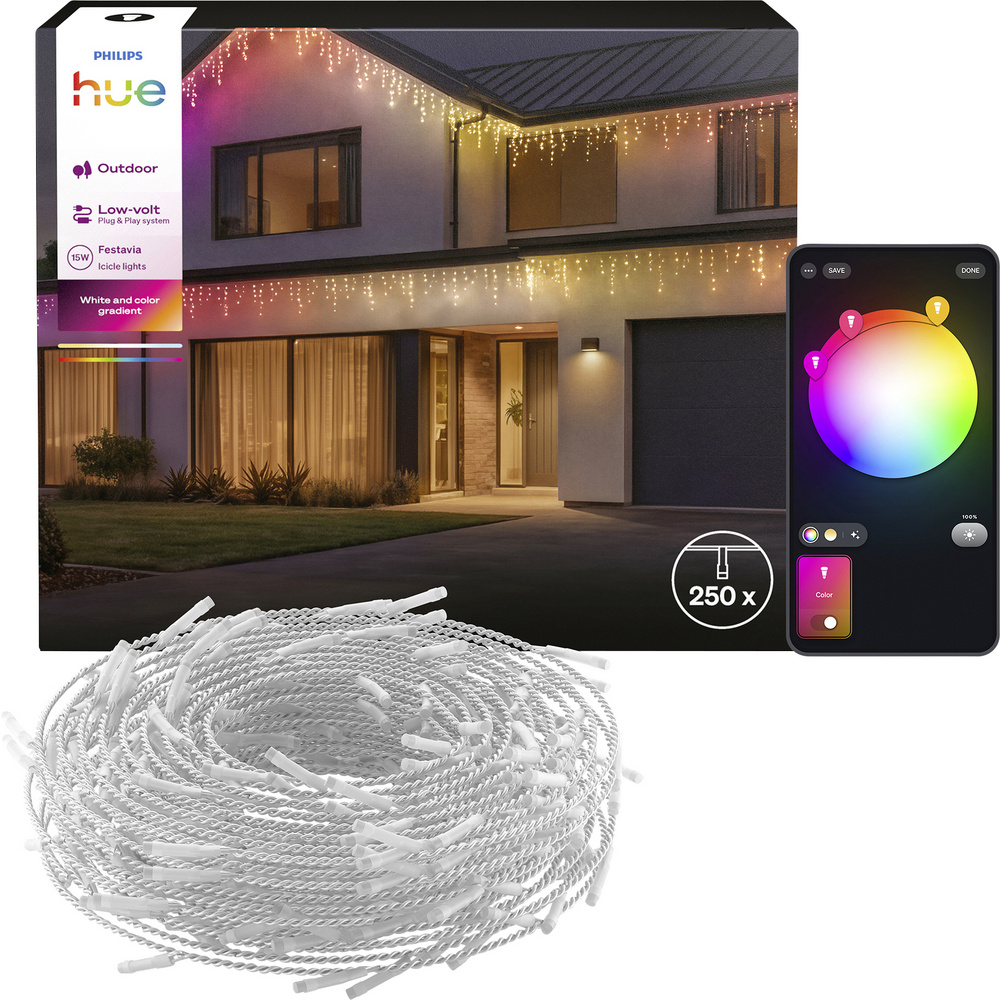 Philips Hue Transparent Lichterkette, Festavia Icicles (8.85 M) - Bild 9