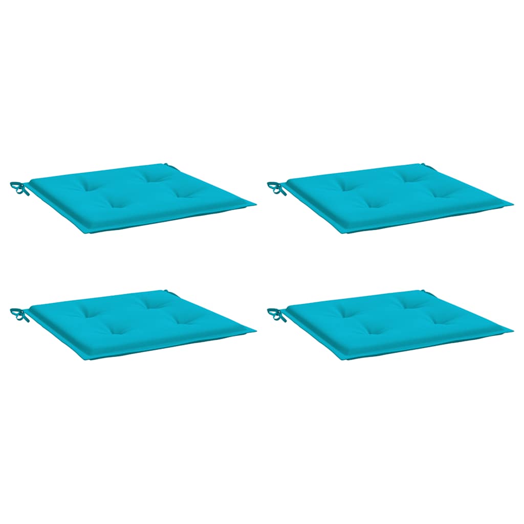Chair Cushions 4 Pcs Turquoise 40x40x4 Cm Fabric Vidaxl