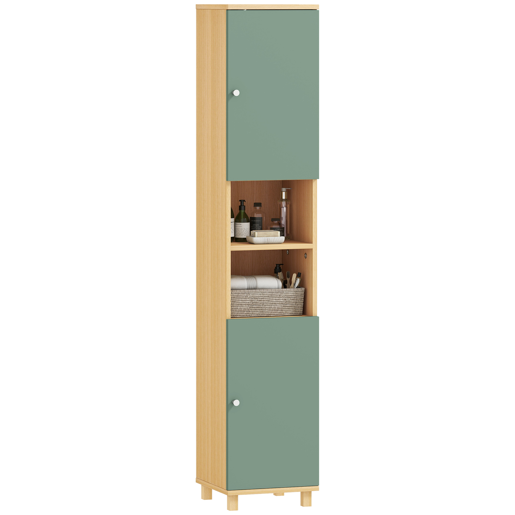 Armoire Salle De Bain - Homcom - 2 Placards