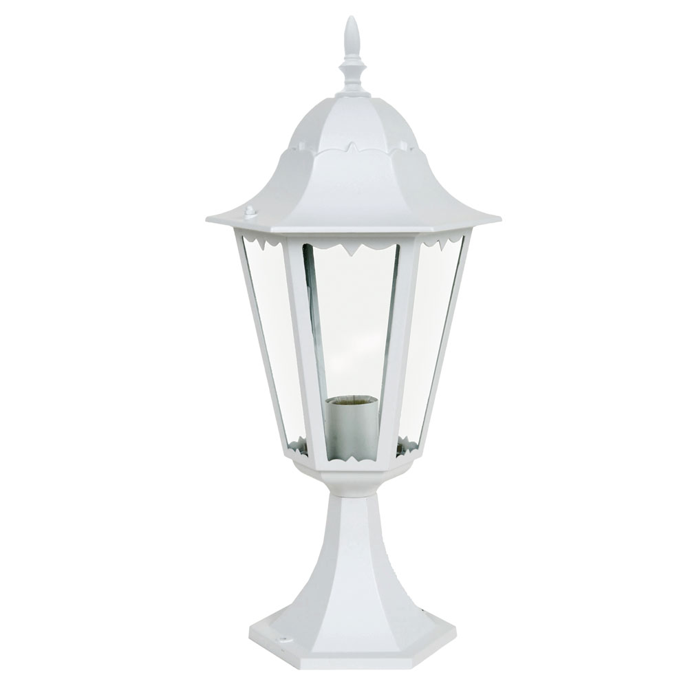 Lampe Sur Pied D'Extérieur Lanterne D'Allée De Jardin Blanche Alu