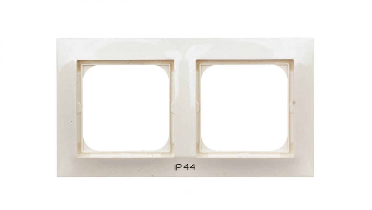 Oem Beige Impresja Doppelrahmen Für Ip44-Ecru-Schalter Rh-2Y/27