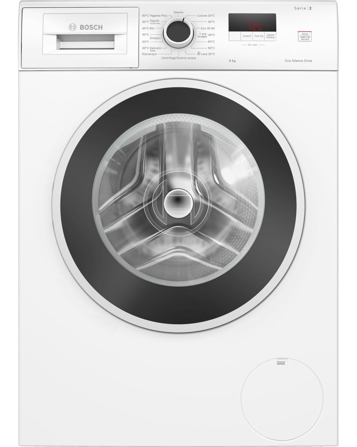 Lavatrice 8 Kg Classe A 1200 Giri Motore Inverter Bosch Wge03200it