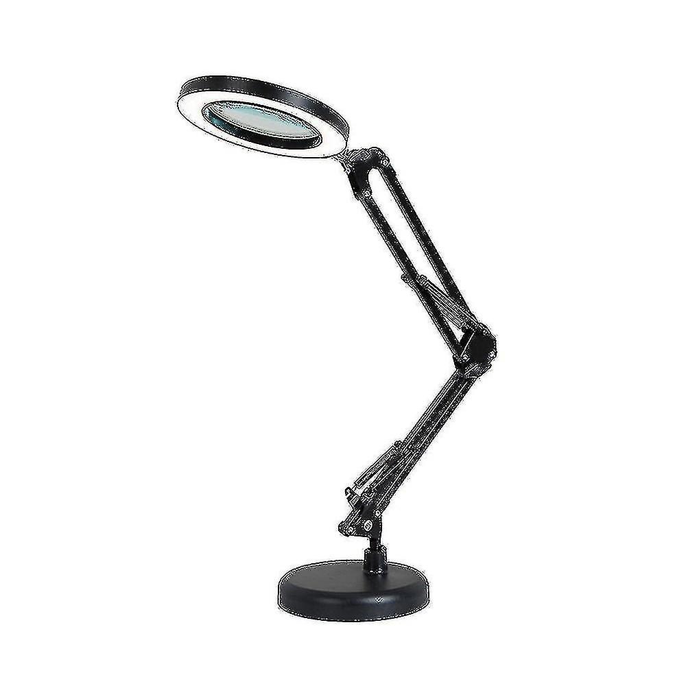 Lampe loupe de bureau avec 64 LED, grossissement x8, 10 niveaux de luminosité, USB