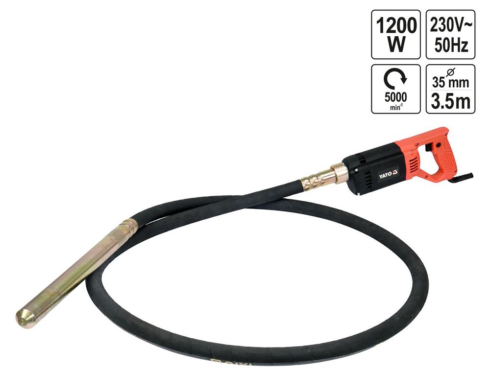 Yato Betonrüttler 1200 W Mit 3-M-Flasche 35 Mm 5906083033704