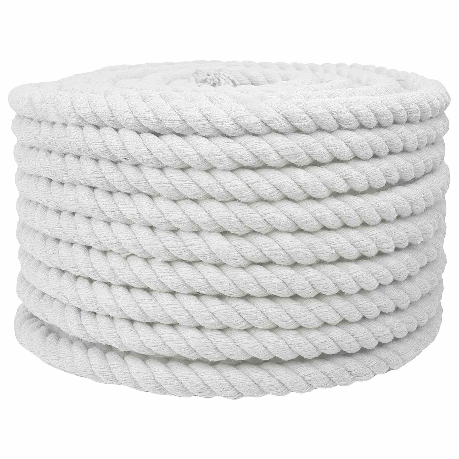 Vidaxl Weiß Cotton Rope 24 Mm 50 M White 100% Cotton