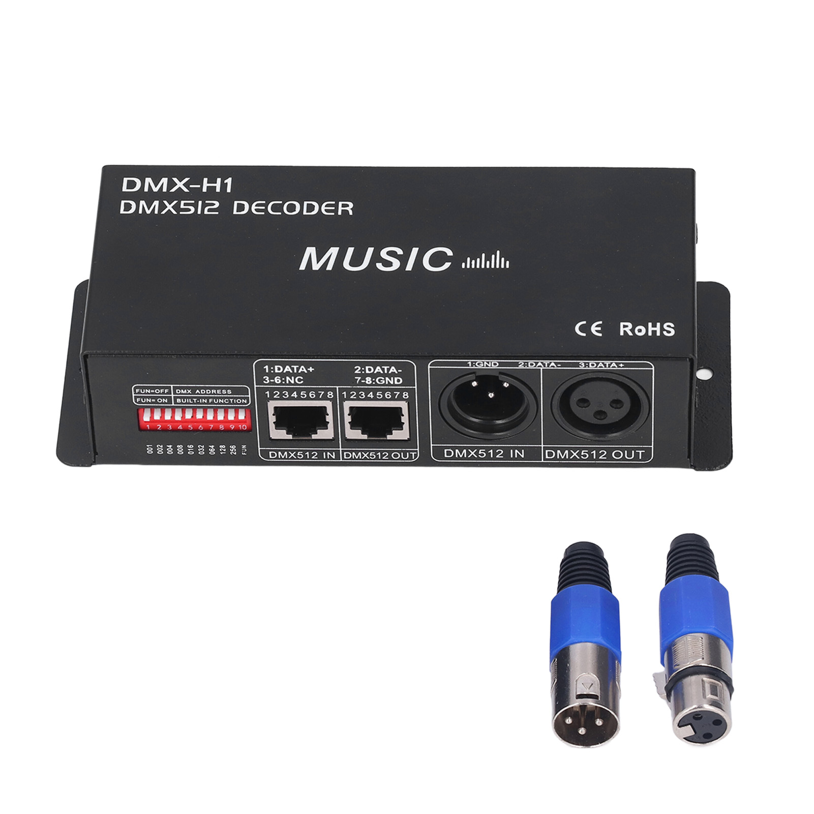Decoder Dmx 512 Rgbw A 4 Canali, Driver Dimmer, Controller Per Decoder Led, Controllo Musicale, 12a (4a Per Canale).