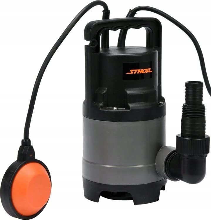 Sthor Schmutzwasser-Tauchpumpe 500W, 10000 L/H, Mit Schwimmschalter
