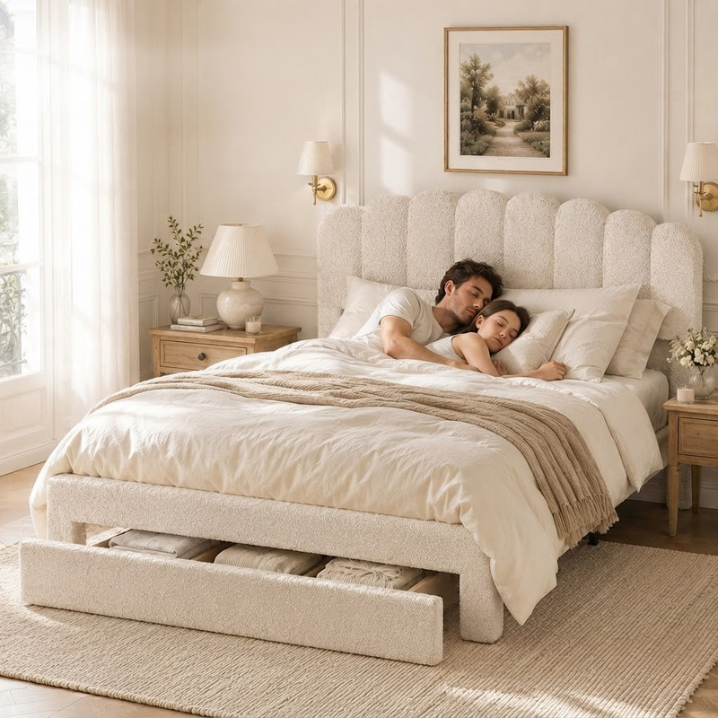 Lit Double 140x200 Cm Avec Sommier