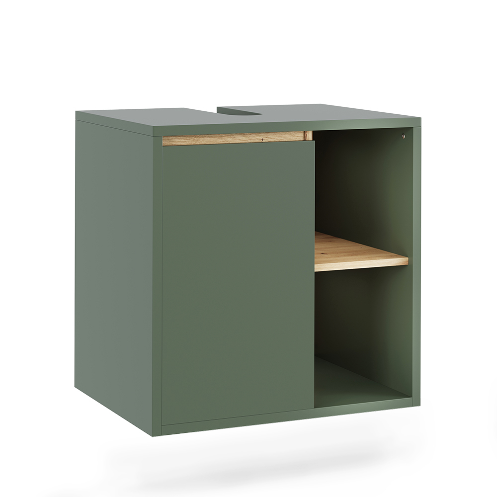 Meuble Sous Lavabo Viola, Vert/artisan