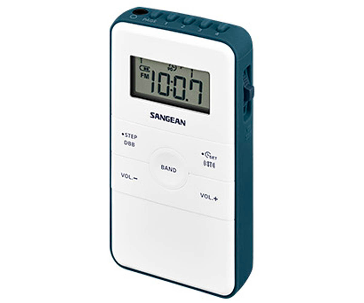 Bigbuy Weiß Sangean Dt-140 White Pocket Radio Fm Am-Akku