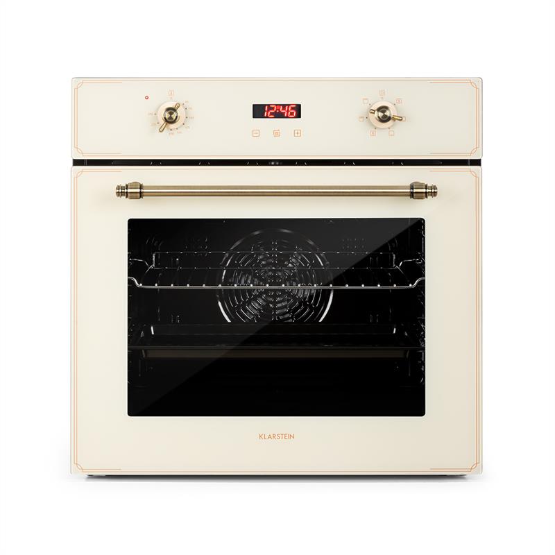 Klarstein Elizabeth Elektrischer Einbaubackofen Retro-design Umluft / Oberhitze / Unterhitze / Grill 2200 Watt 70 L Volumen Eek A Temperatur, 50 - 250 °c