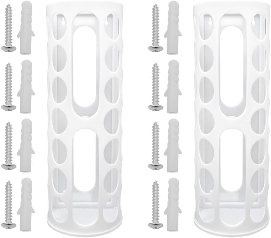 Porte-disques vinyles mural 14 trous en plastique, blanc
