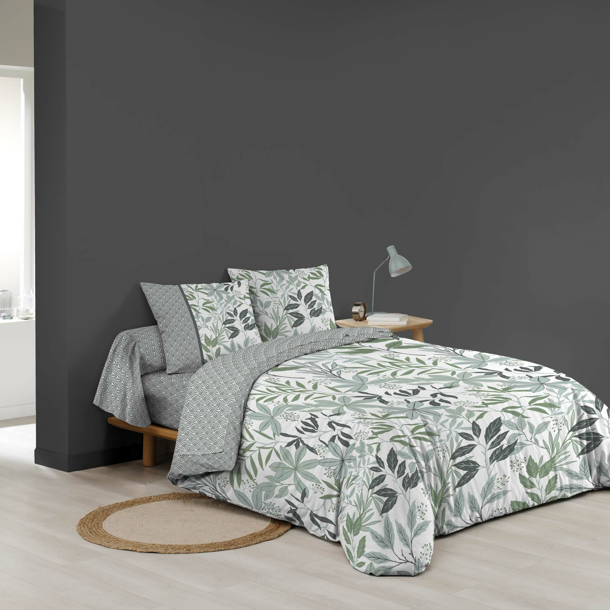 Douceur D'Intérieur - Parure De Lit 6 Pièces Voltine Sauge – 240 X 220