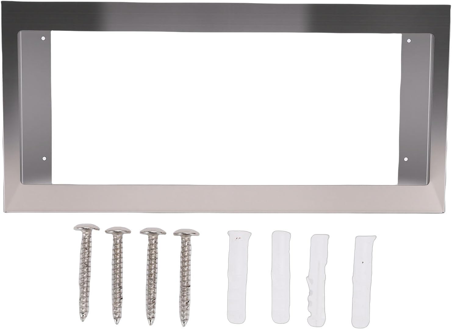 Support mural pour gants jetables en acier inoxydable 304, 4 boîtes, 53 x 25 x 9,5 cm, vis et chevilles fournies
