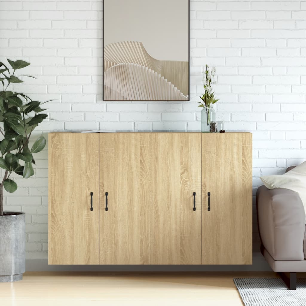 Joom Vd Home Furnishing Wall Cabinets 2 Pcs Sonoma Oak Wood Based Material - Bild 3