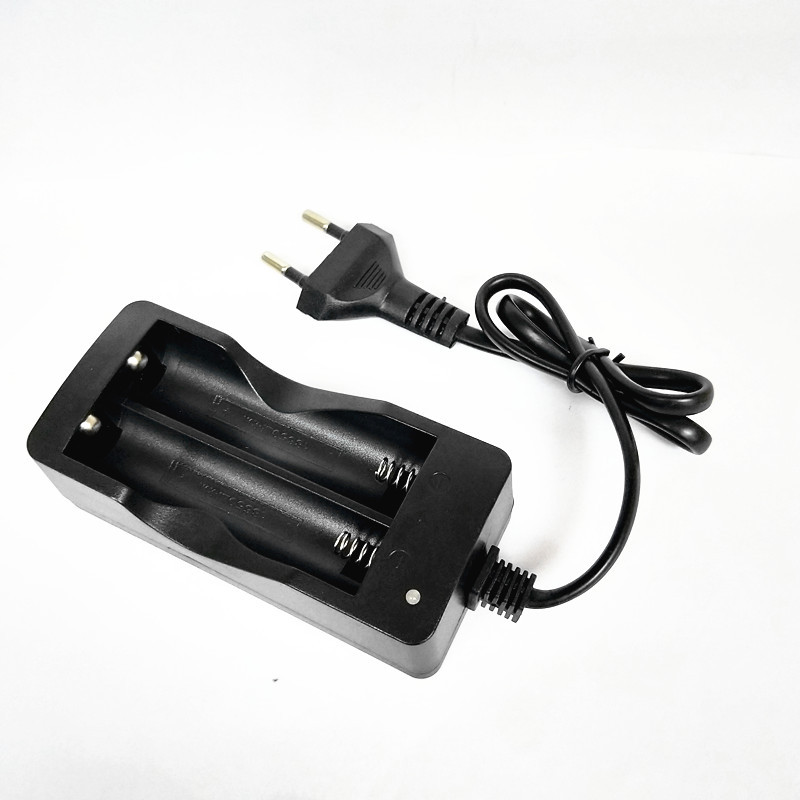 Caricabatterie Per Batterie Al Litio 18650 Con Cavo Di Ricarica Doppio, Cavo A Doppio Slot 18650, Europeo 4,2 V DPZO
