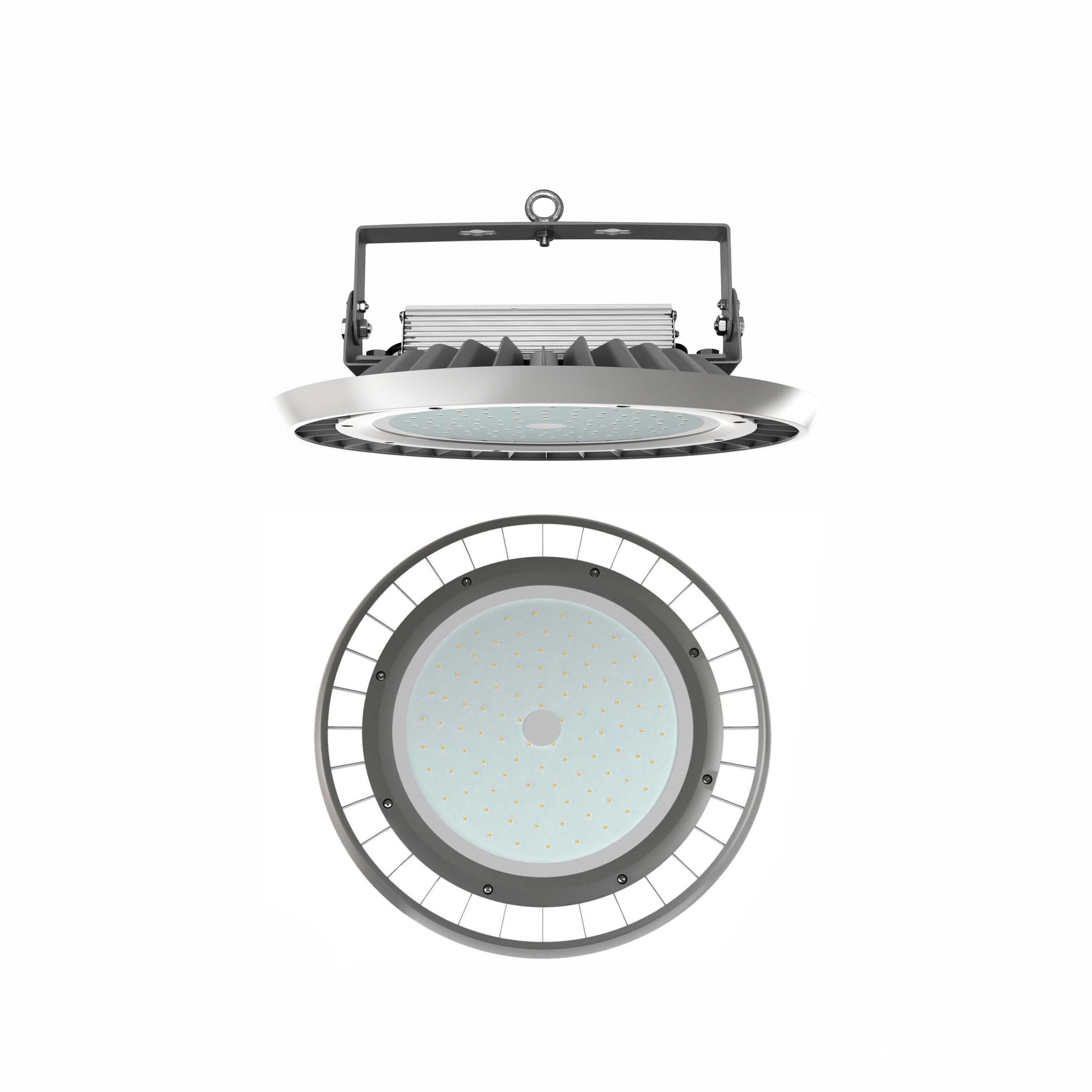 Proiettore Industriale Led Ufo 300w Beneito & Faure, 4000k, Apertura 110º, Dimmerabile Con Switch Dip, Ik10, Ip65, Grigio Opaco - Beneito & Faure
