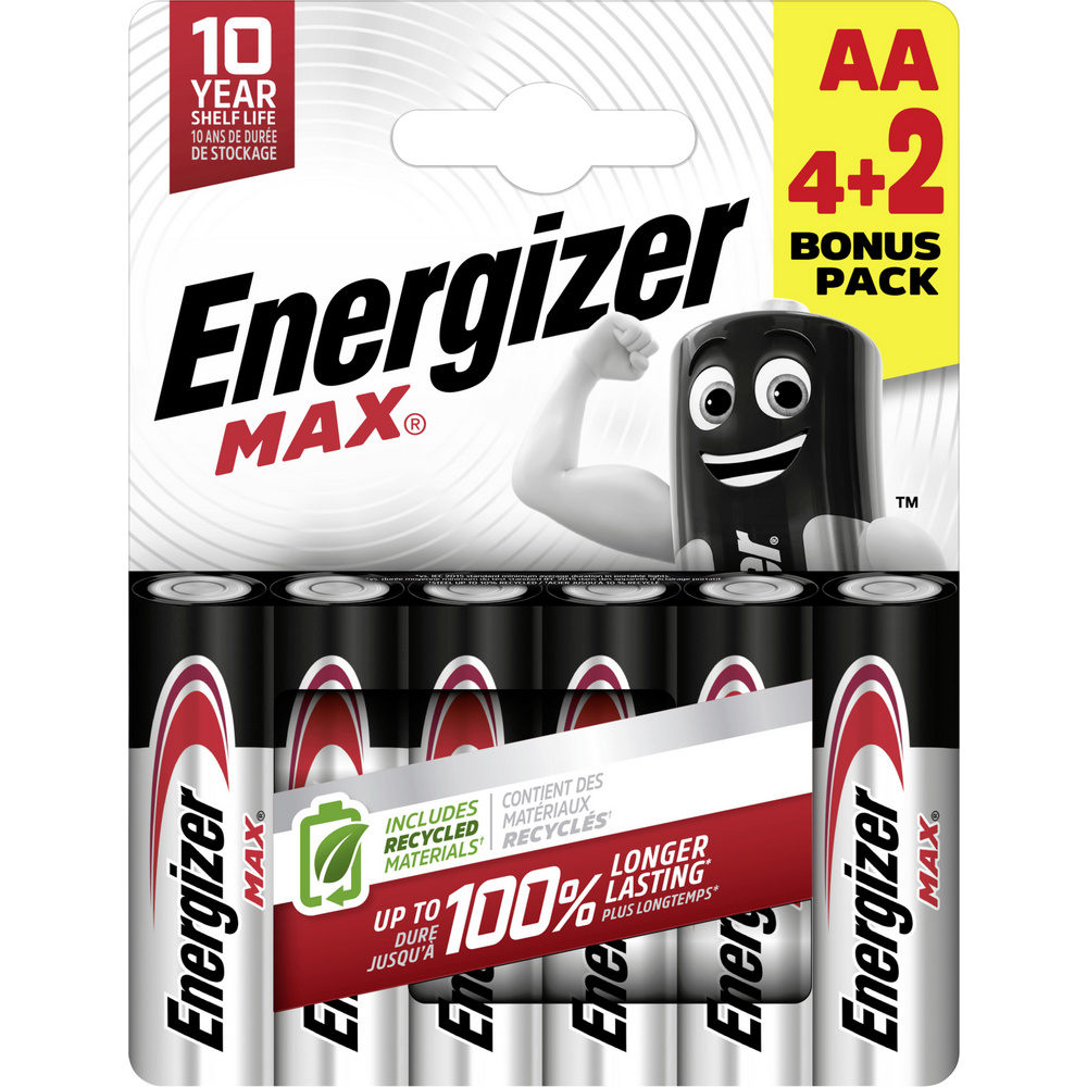 Energizer - Max Mignon (Aa)-Batterie Alkali-Mangan 1.5 V 6 St.
