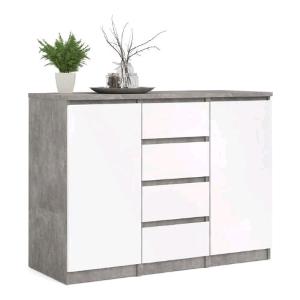 Tuttacasa Kit Mobile Multiuso 2 Ante 4 Cassetti Naia Cm. 121x50x90h...