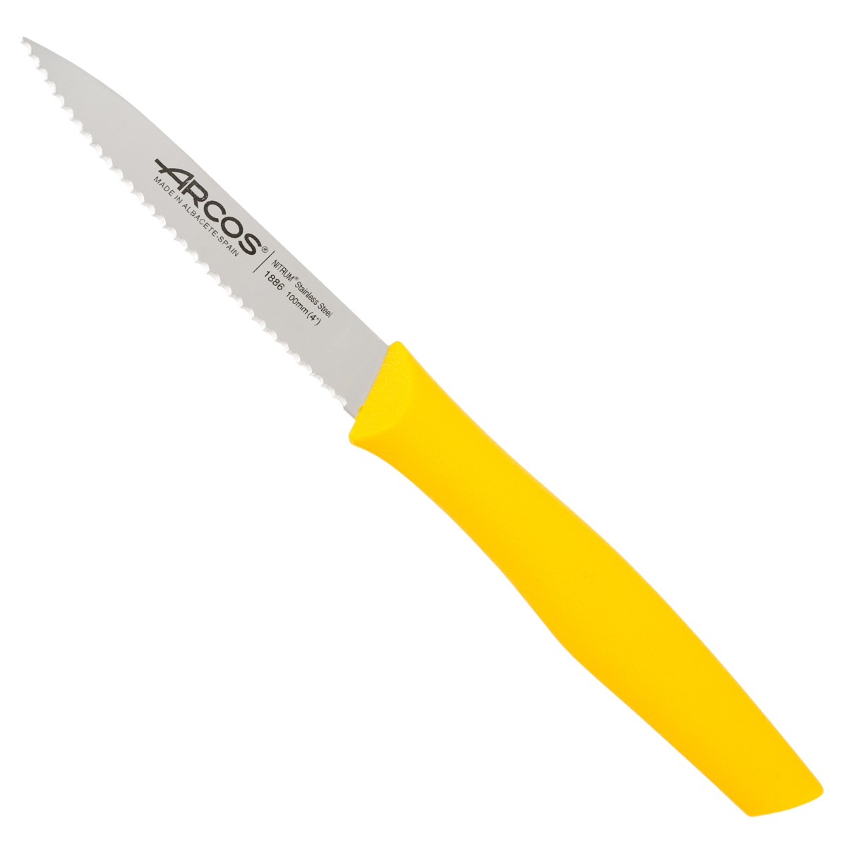 Arcos Gelb - Messer Mondador Nova 188615 Edelstahl Nitrum Und Mango Polypropylen, E Klinge Von 10 Cm Im Displaykarton